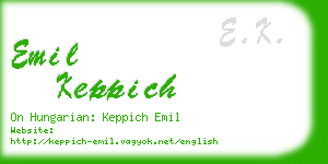 emil keppich business card
